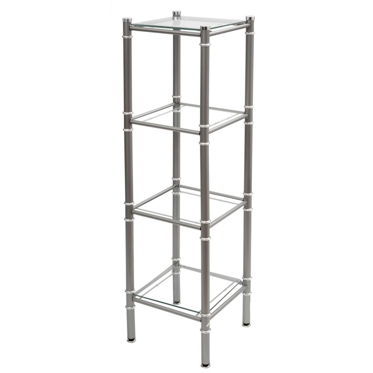 JUST HOME COLLECTION - Estante para Baño Metal 4 Nivel(es) 30x102x30 cm Cromado