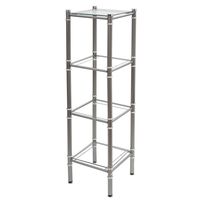 Estante para Baño Metal 4 Nivel(es) 30x102x30 cm Cromado