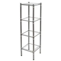 JUST HOME COLLECTION - Estante para Baño Metal 4 Nivel(es) 30x102x30 cm Cromado