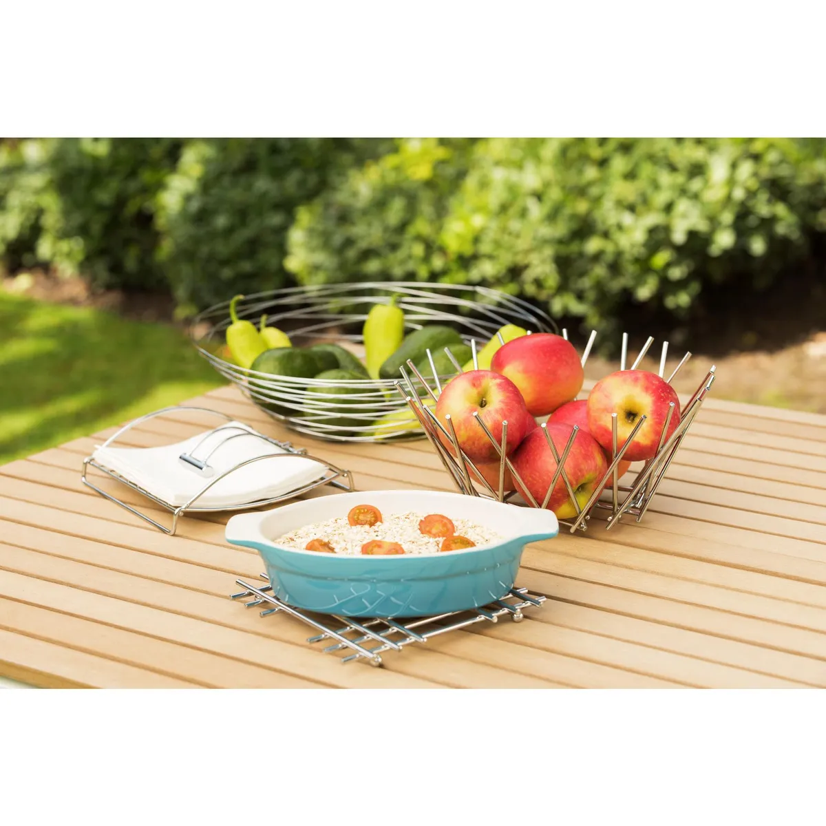 JUST HOME COLLECTION - Servilletero Cromado Rectangular Inoxidable Just Home Collection 38 cm