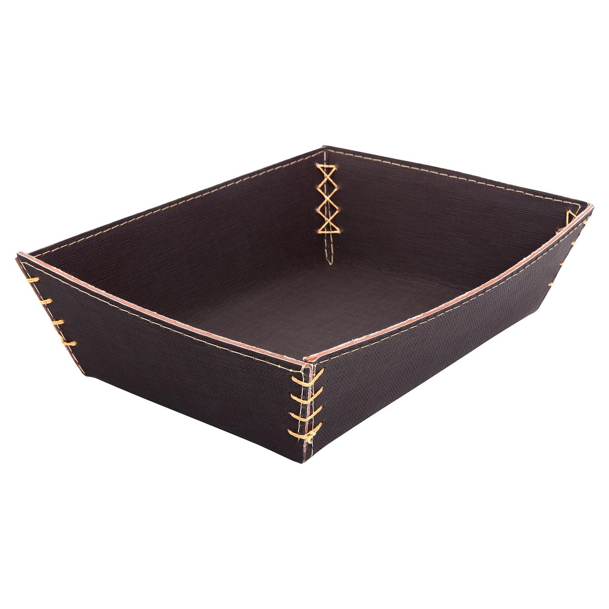 Panera Fibra natural Rectangular 28x19 cm Café, marca HOMY - Foto 2