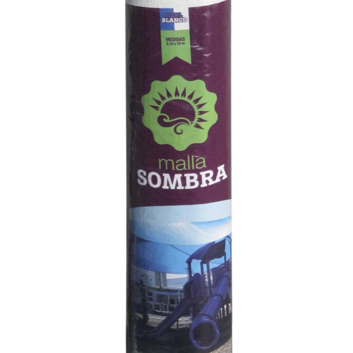 MARIENBERG - Rollo raschel 80% 10x2,10 m azul/blanco