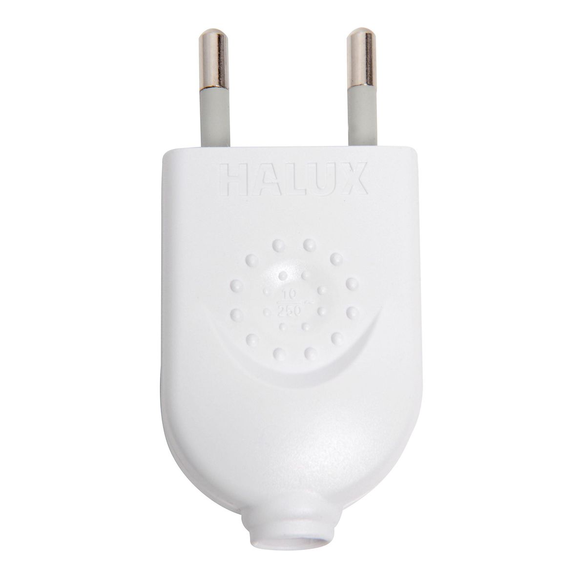 HALUX - Enchufe macho volante 2P blanco