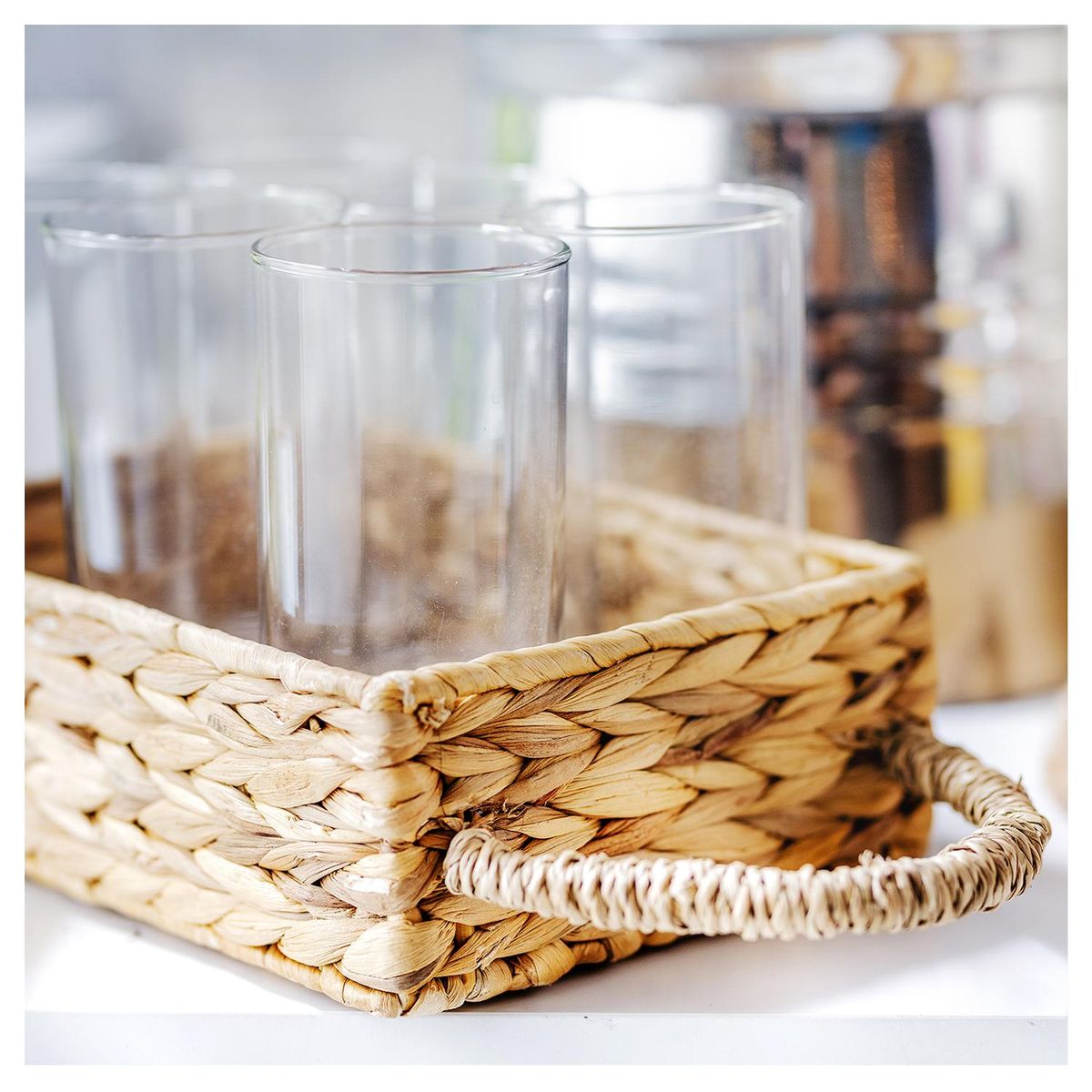 DECO EXPRESS - Cesto 10x20x25 cm fibra vegetal natural