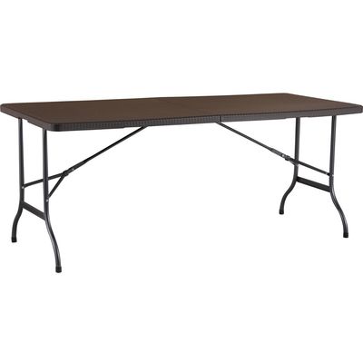 Imagen 2 del producto Mesa Plegable Tipo Maleta Rectangular 180 cm Café Textura