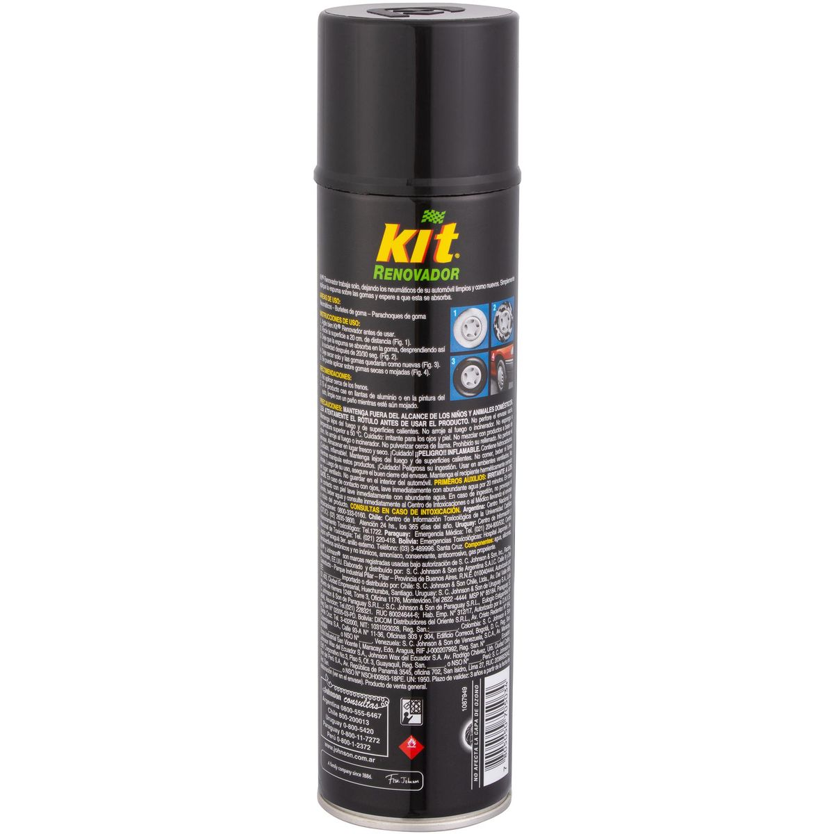 KIT - Renovador de Gomas Kit 360 cc Spray Abrillantador Neumáticos