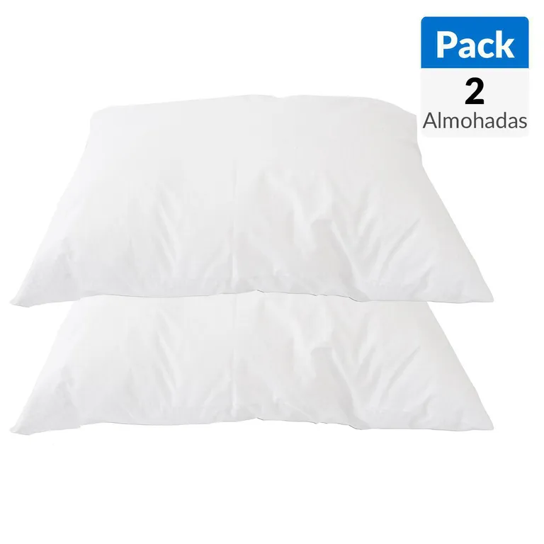 Pack de 2 Almohadas Firme de Fibra sintética para Dormir 45x65 cm