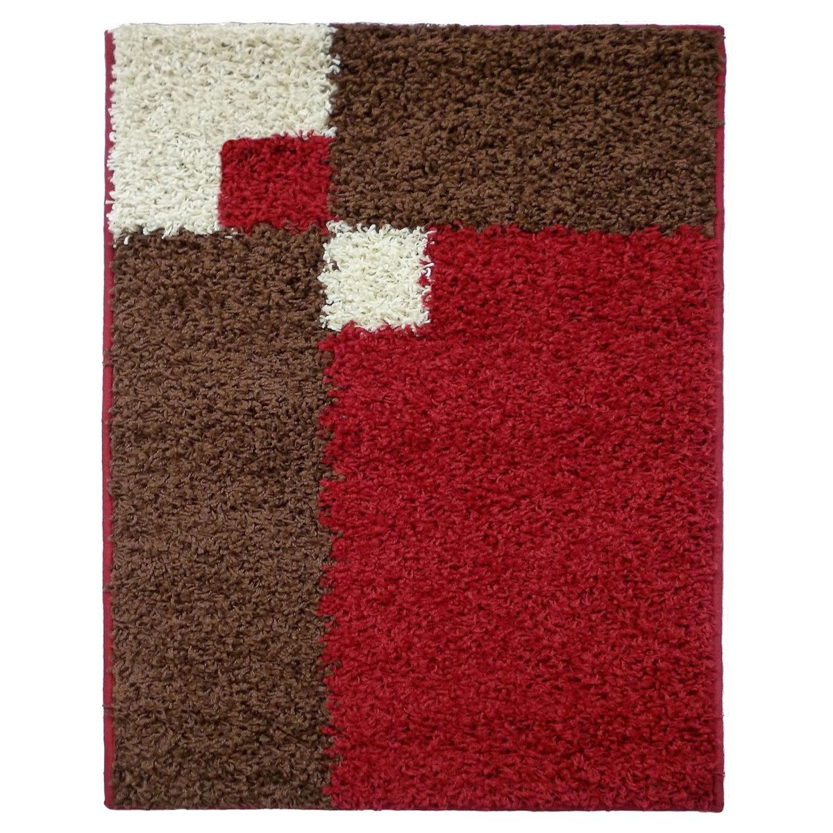 IDETEX - Bajada de Cama Shaggy 50x100 cm Polipropileno Rojo