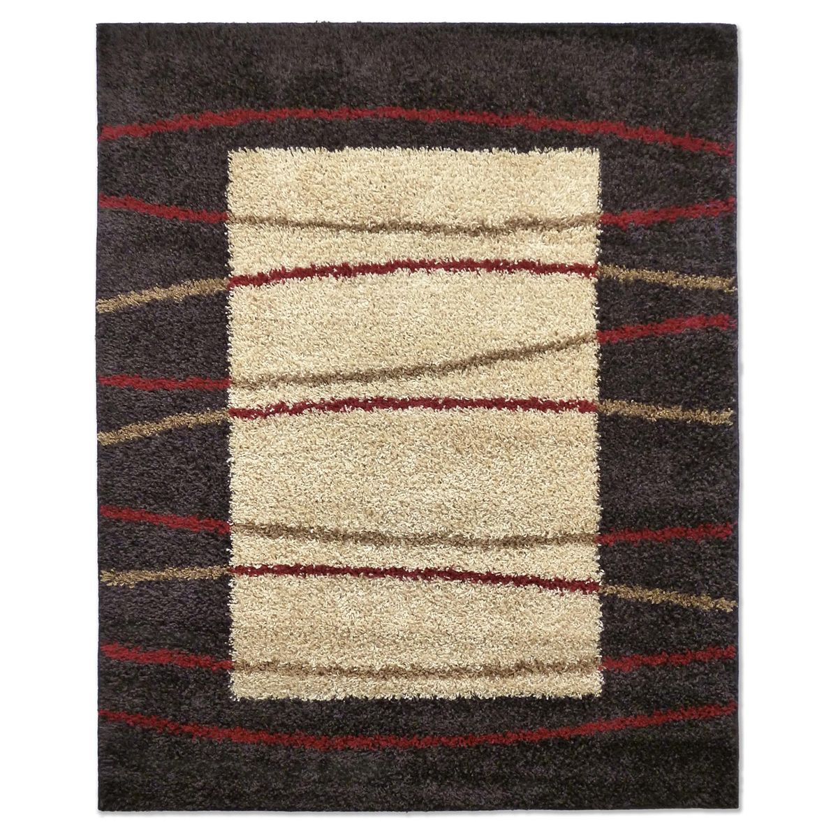 GENERICO - Bajada de Cama Shaggy 50x100 cm Yute Café