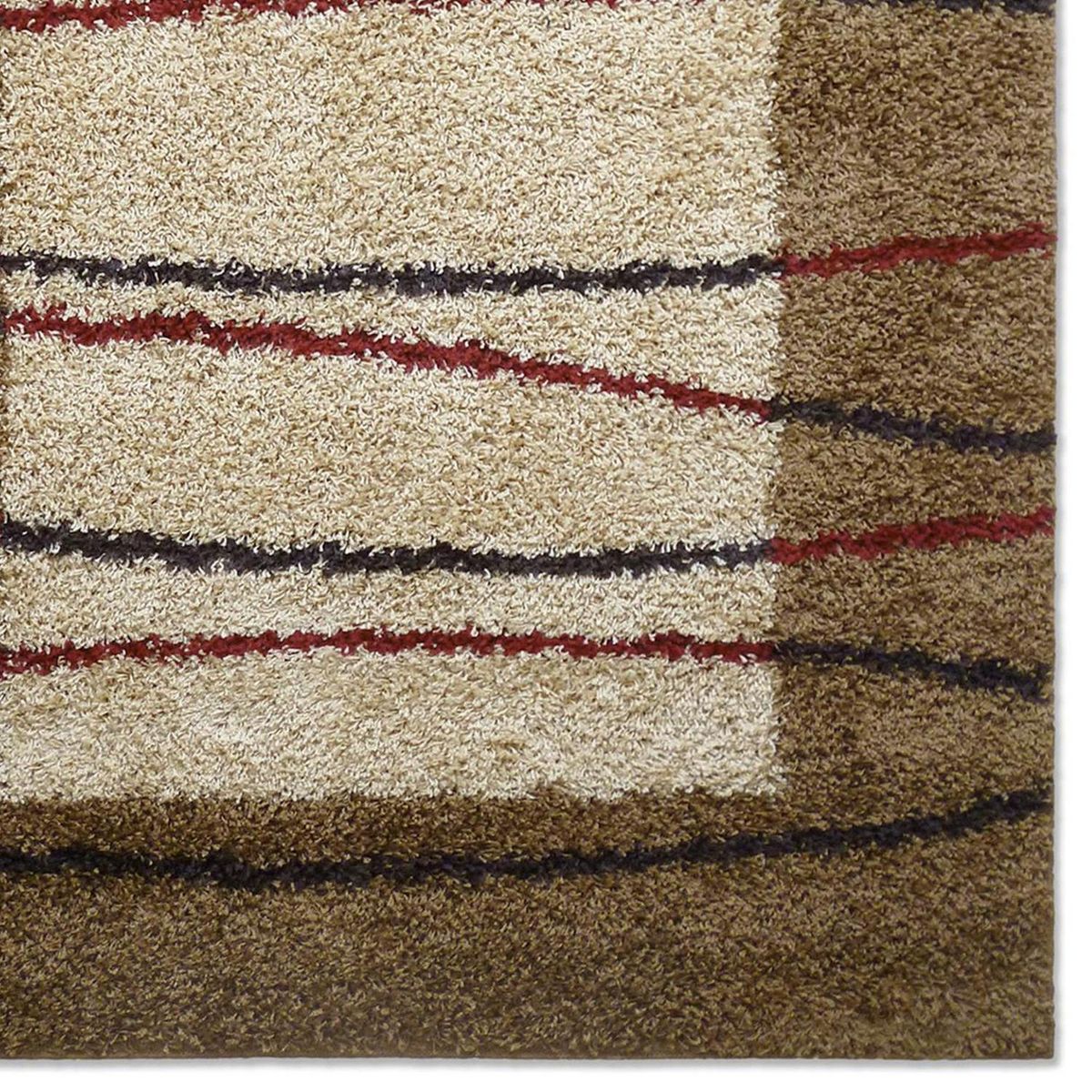 IDETEX - Bajada de Cama Shaggy 66x110 cm Polipropileno Café