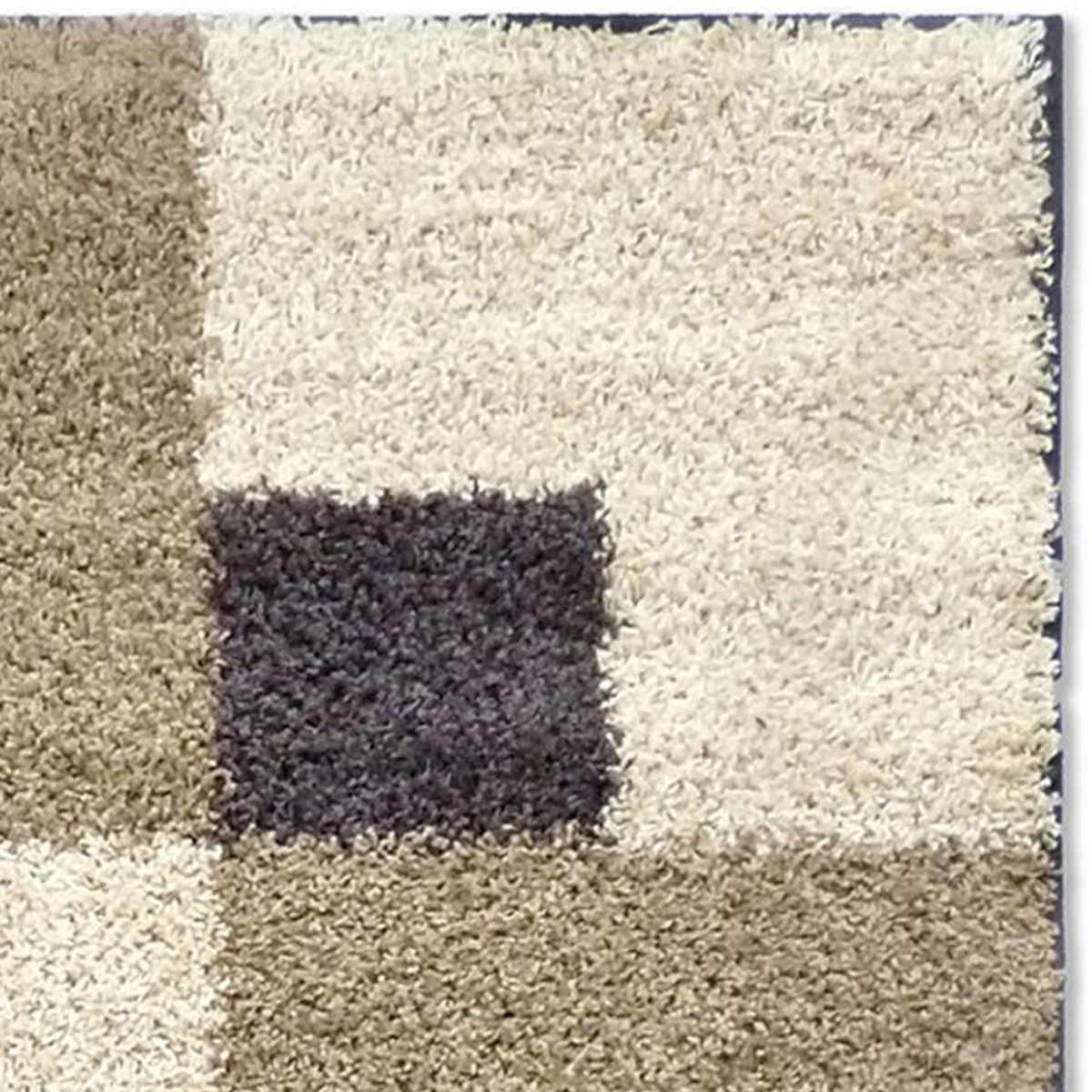 IDETEX - Alfombra Shaggy 150x200 cm Polipropileno Café