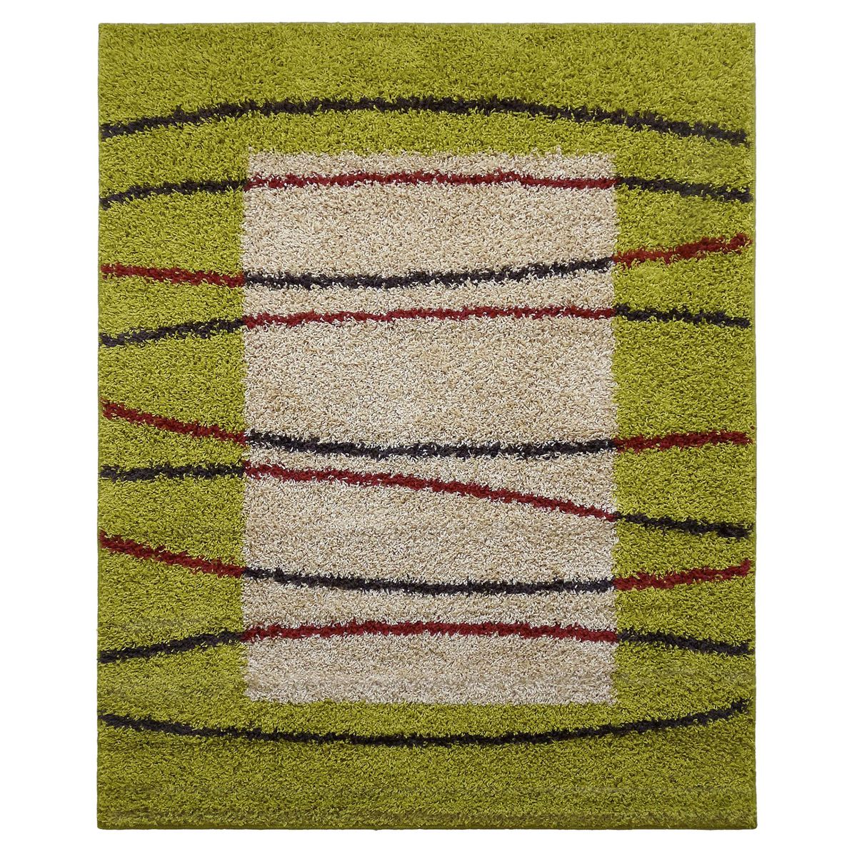 IDETEX - Alfombra Shaggy 150x200 cm Polipropileno Verde