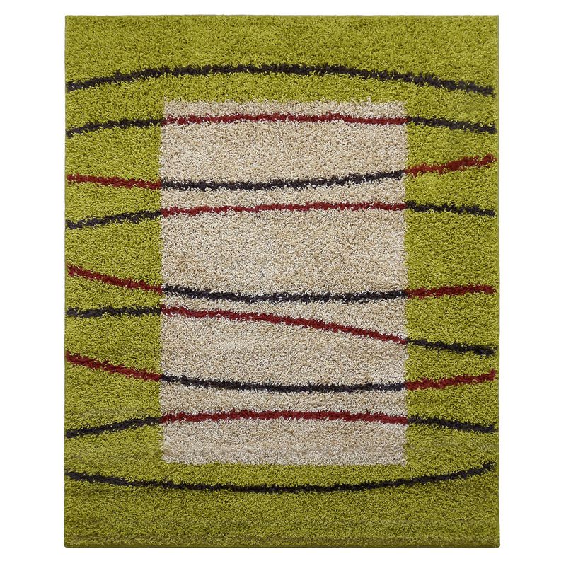 IDETEX - Alfombra Shaggy 150x200 cm Verde