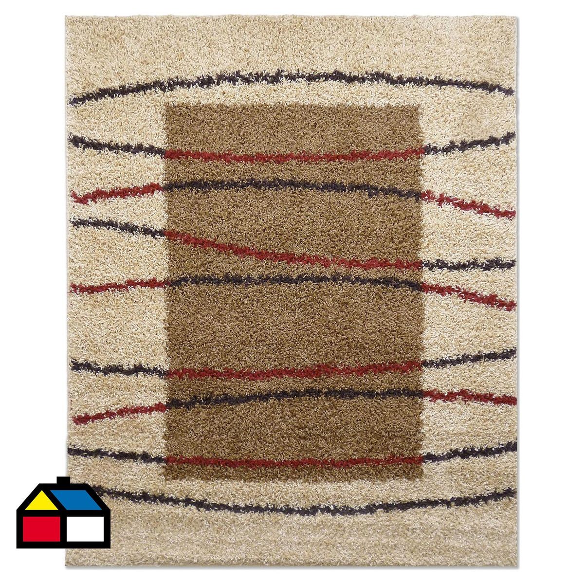 IDETEX - Alfombra Shaggy 150x200 cm Polipropileno Beige