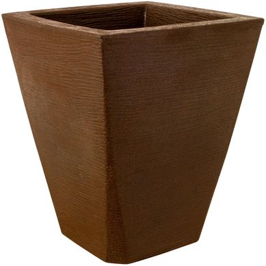 Macetero Grafiato trapecio de plstico 43x34 cm oxido