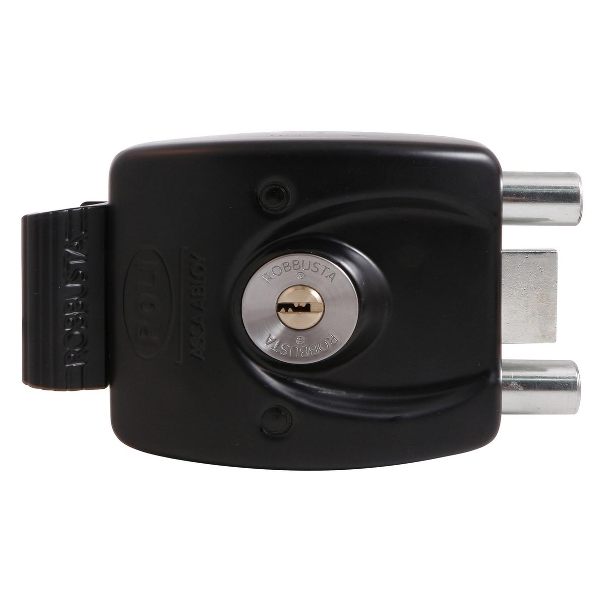 POLI - Cerradura de sobreponer Robbusta negra