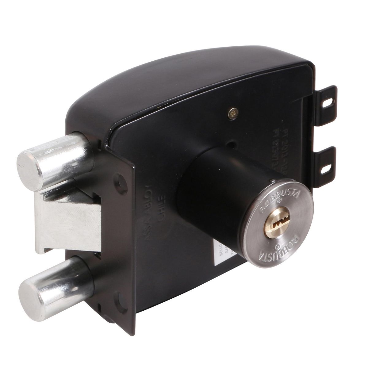 POLI - Cerradura de sobreponer Robbusta negra