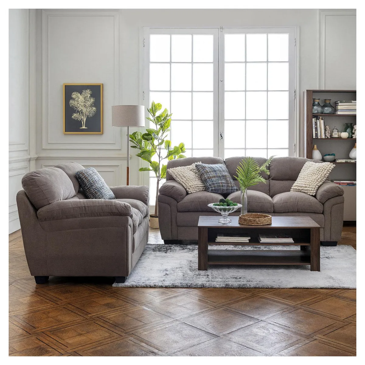 JUST HOME COLLECTION - Sofá 3 cuerpos Ray 206x95x95 cm Taupe