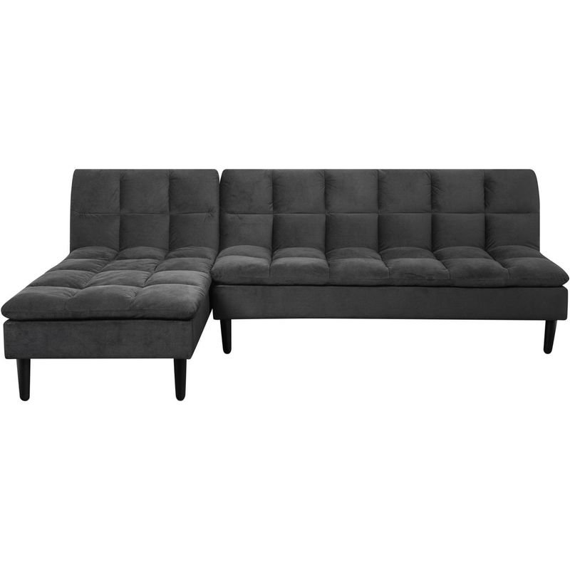  - Futón seccional 3 cuerpos GLOBE CORNER 263x88x82 cm Negro