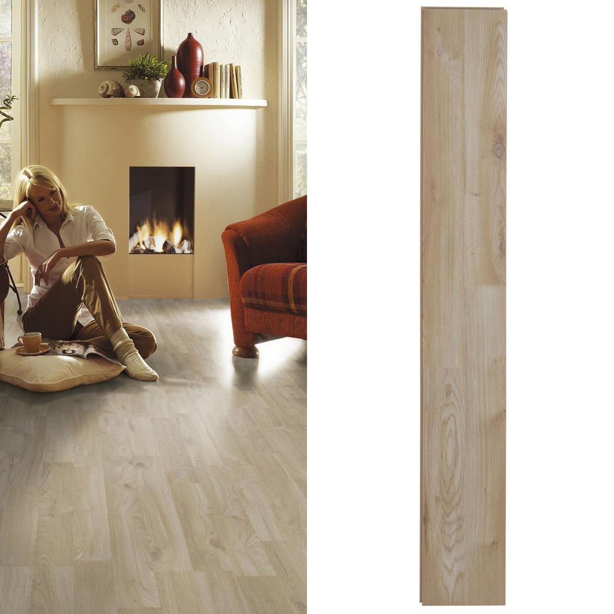 HOLZTEK - Piso Flotante 7 mm Winter Copper Beige 2.39 m2