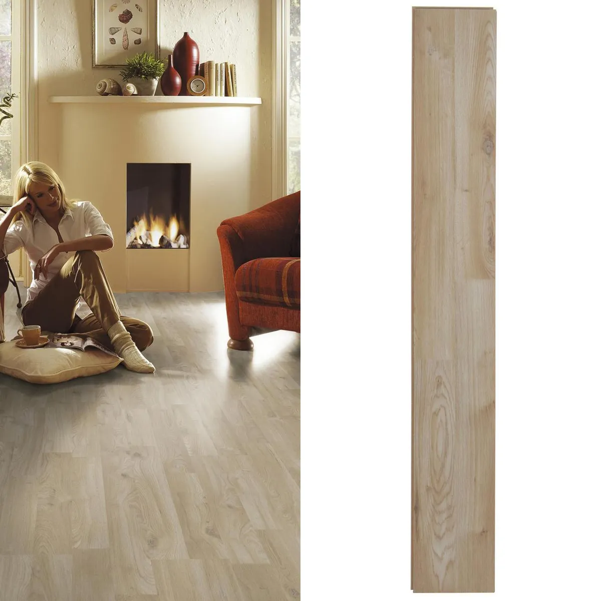HOLZTEK - Piso Flotante 7 mm Winter Copper Beige 2.39 m2