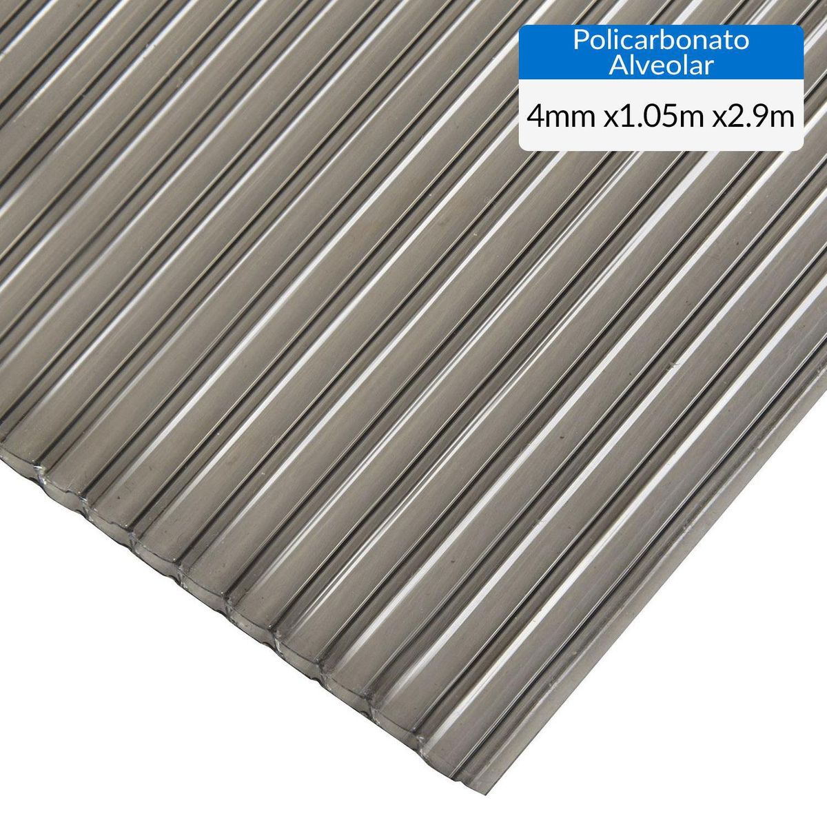 DVP - Plancha Policarbonato Alveolar 4 mm 105x290 cm Bronce