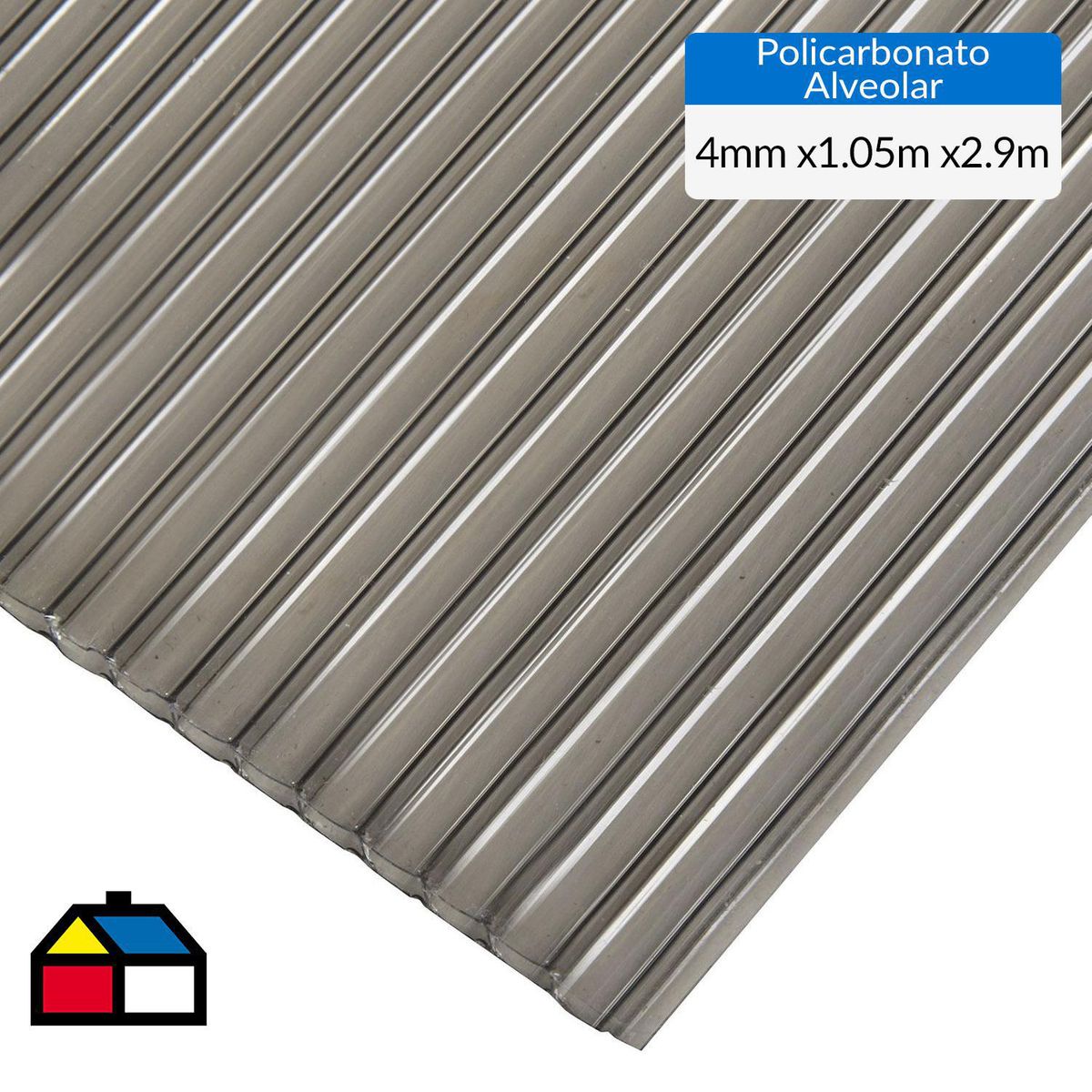 DVP - Plancha Policarbonato Alveolar 4 mm 105x290 cm Bronce