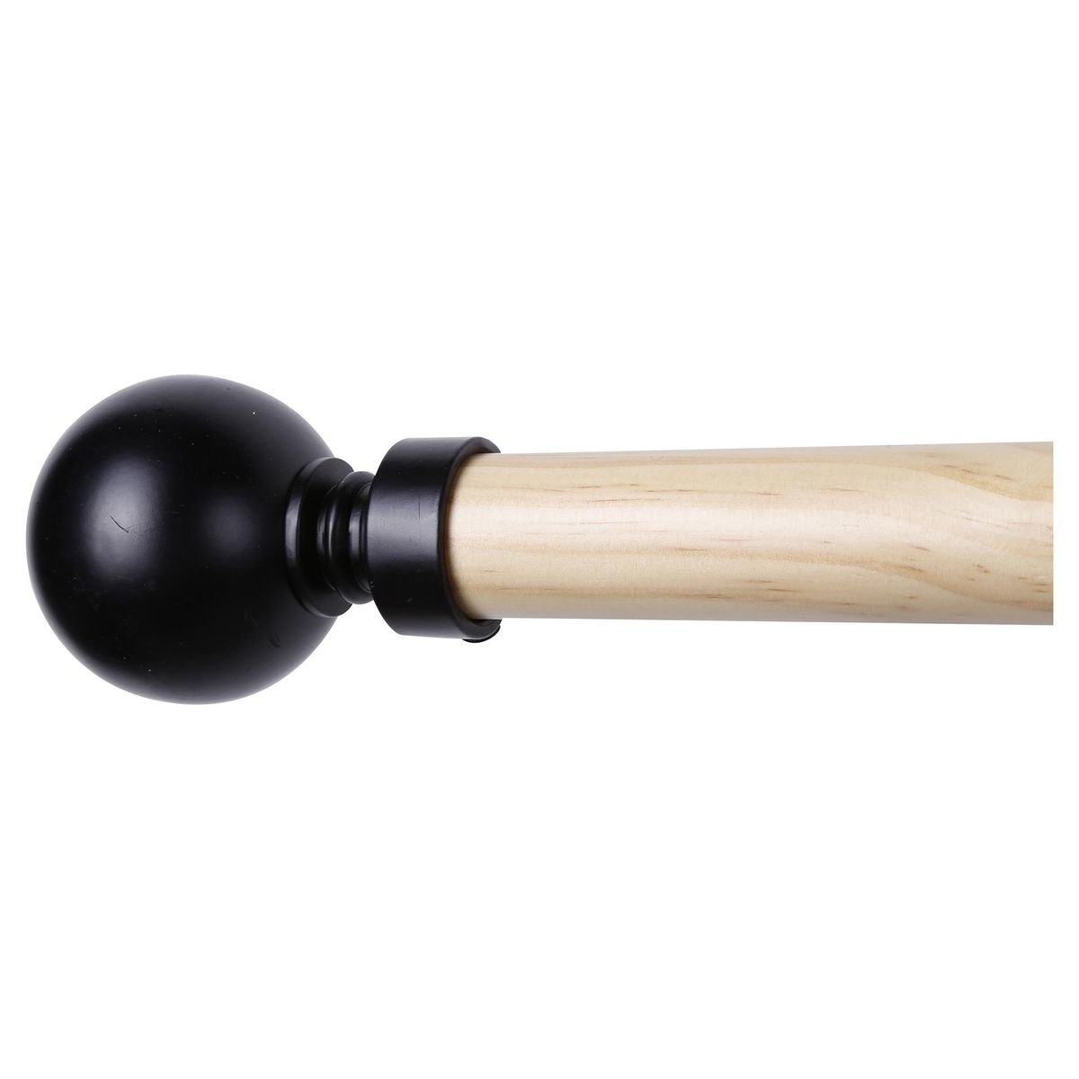 METALHSA - Set de Barra Cortina Doble 28/19 mm 200 cm Madera Natural