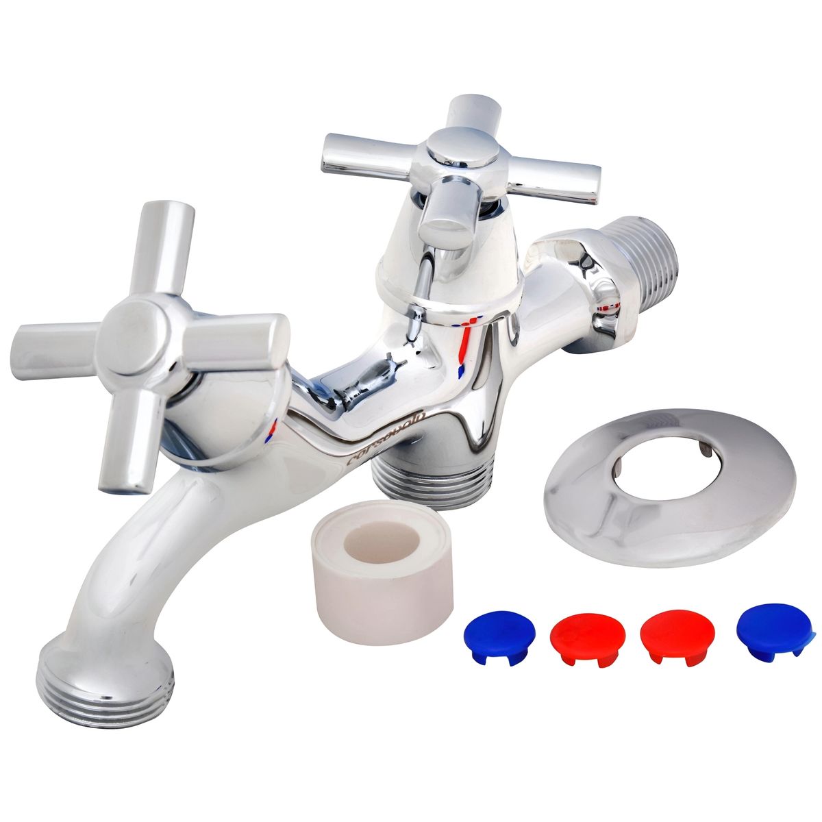 CORSOVAL - Llave Lavadero 1/2"X3/4"X3/4" Doble Salida