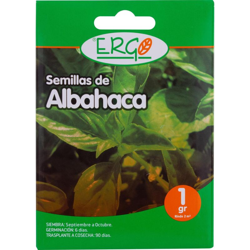ERGO - Semilla albahaca Ergo 1 gr sachet