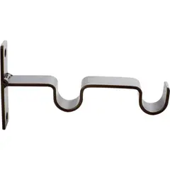 JUST HOME COLLECTION - Soporte de muro doble para barra de cortina 19/32 mm 2 unidades
