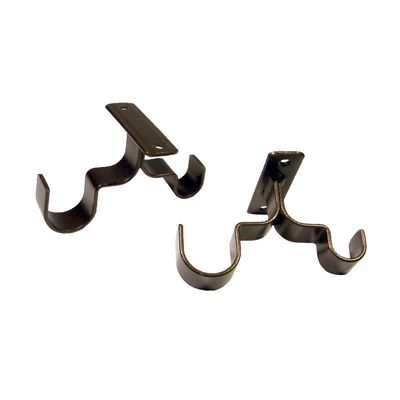 Imagen 2 del producto Set De Soportes Para Barra De Cortina 32 Mm 2 Unidades Óxido