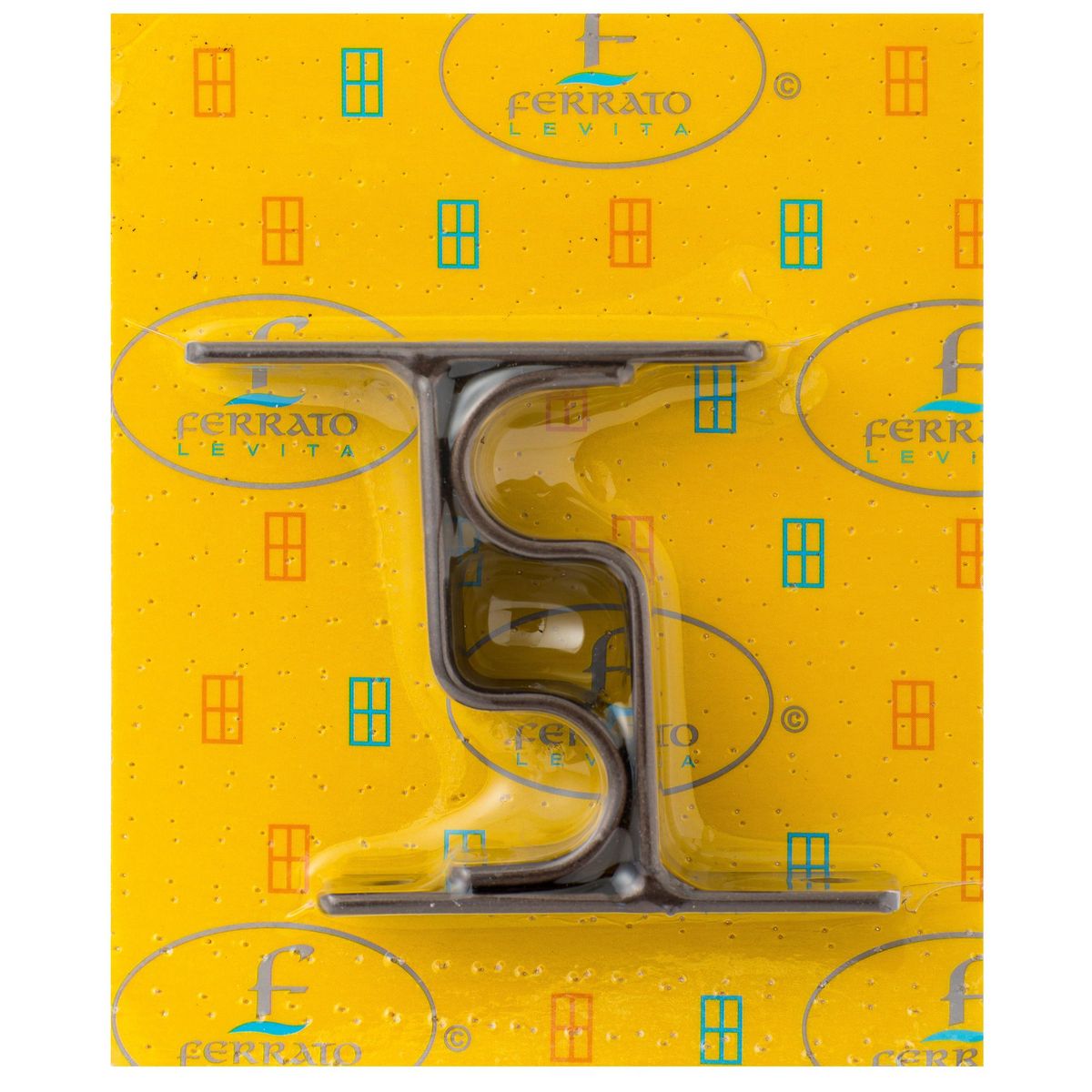 JUST HOME COLLECTION - Set de soportes para barra de cortina 19 mm 2 unidades óxido