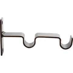 JUST HOME COLLECTION - Set de soportes para barra de cortina 19 mm 2 unidades óxido