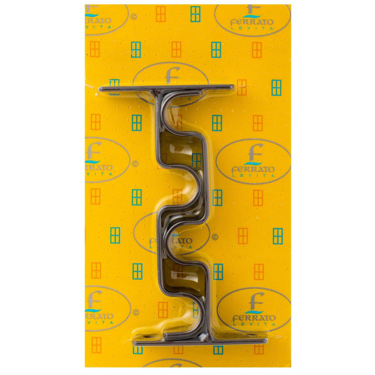 JUST HOME COLLECTION - Set de soportes para barra de cortina 19 mm 2 unidades óxido