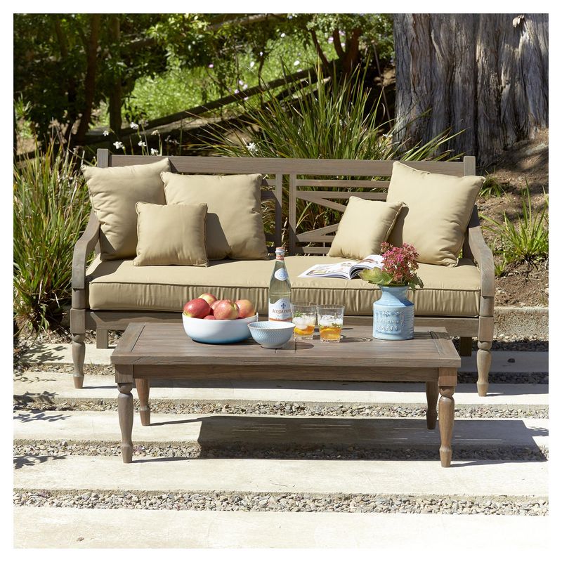 JUST HOME COLLECTION - Mesa de Centro Rectangular Madera 110x35x60 cm Café