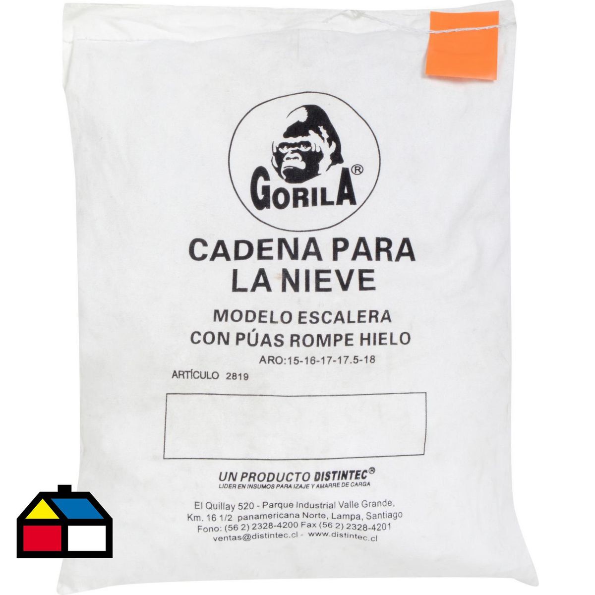 GORILA - Cadena Para Nieve Acero Para Aros 15, 16, 17 Y 18
