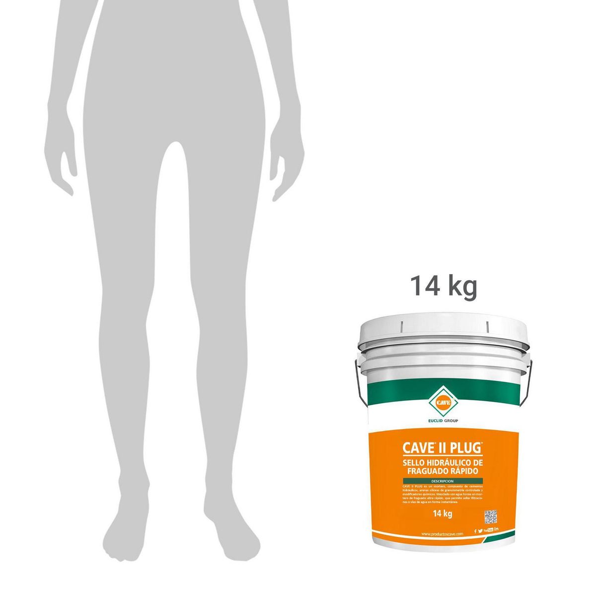 CAVE - Balde 14 kg Cave II Plug