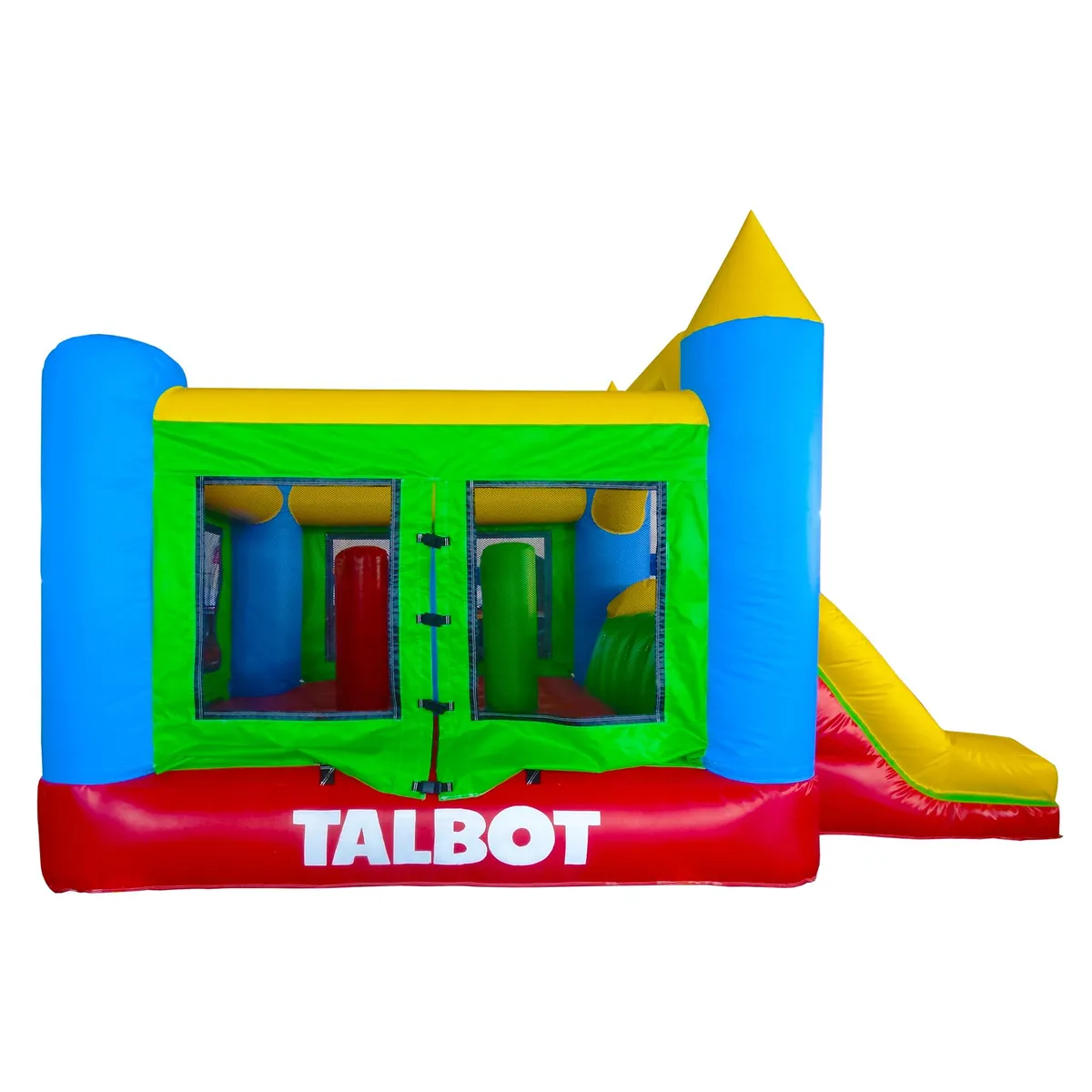 TALBOT - Castillo Inflable 300x250x400 cm Amarillo/verde/rojo