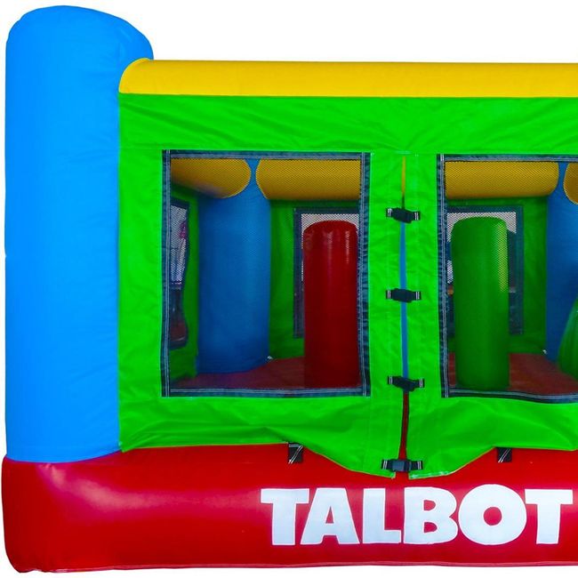 TALBOT - Castillo Inflable 300x250x400 cm Amarillo/verde/rojo
