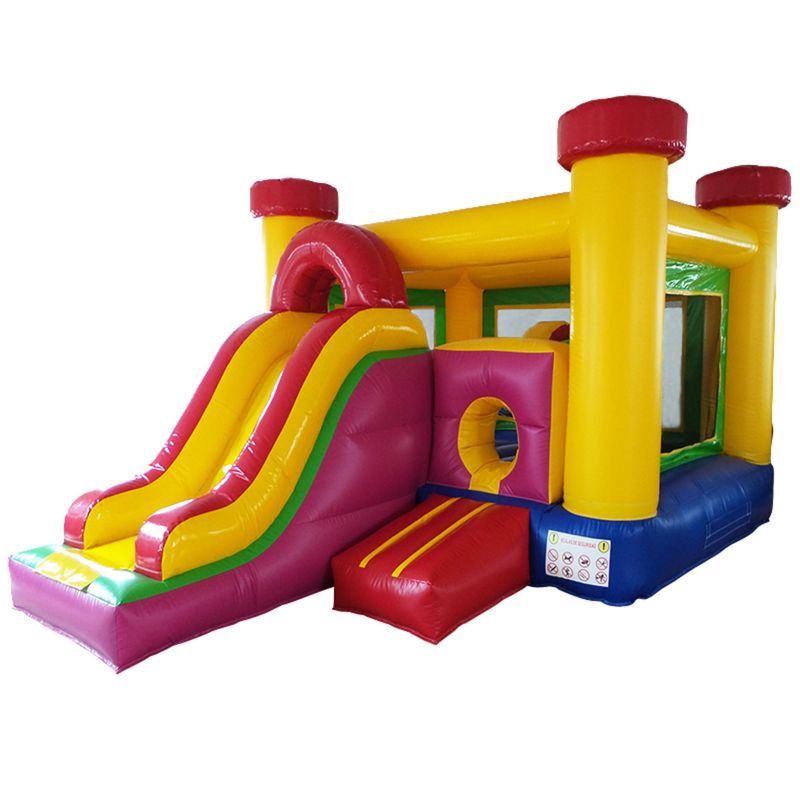TALBOT - Castillo Inflable 400x300x600 cm Amarillo/fucsia/rojo