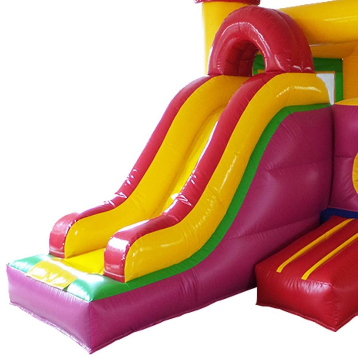 TALBOT - Castillo Inflable 400x300x600 cm Amarillo/fucsia/rojo