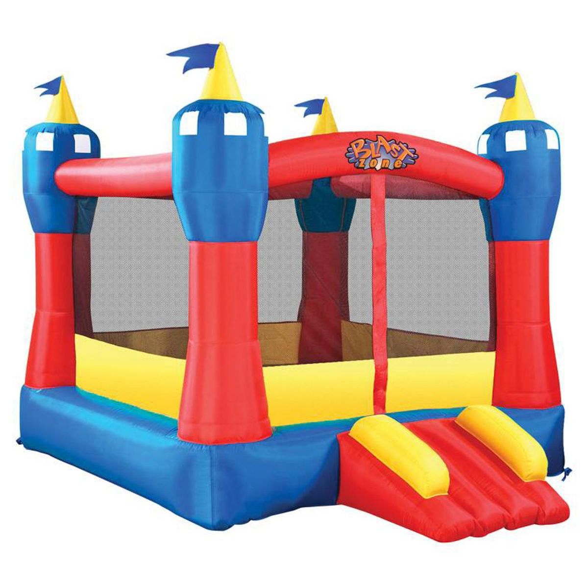 BLASTZONE - Castillo Inflable 264x229x335 cm Amarillo/azul/rojo