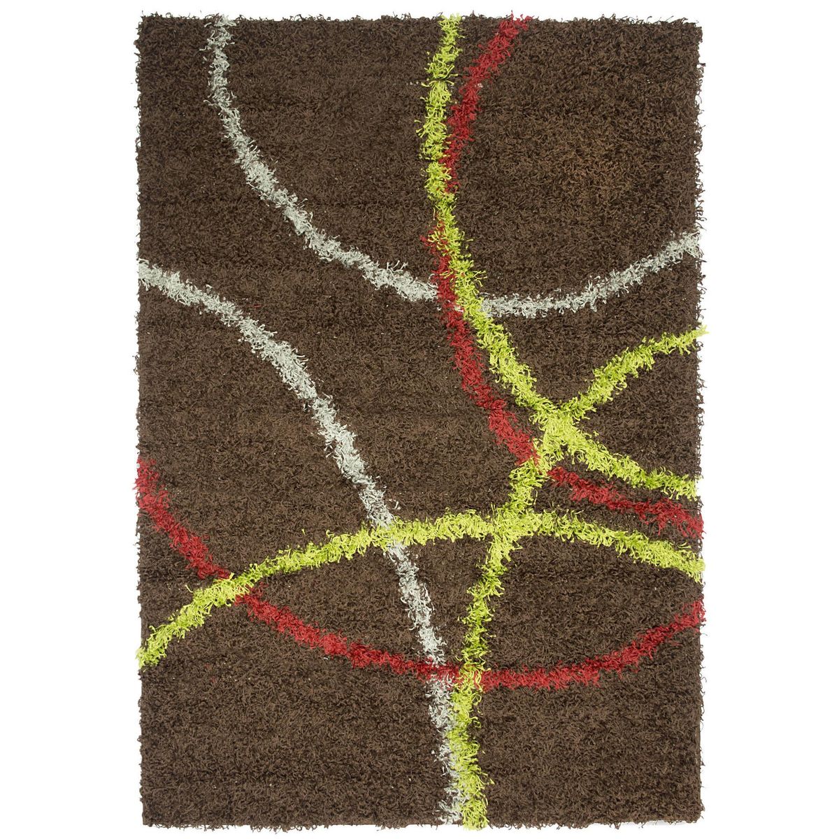 IDETEX - Alfombra Shaggy New 120x170 cm Polipropileno Café