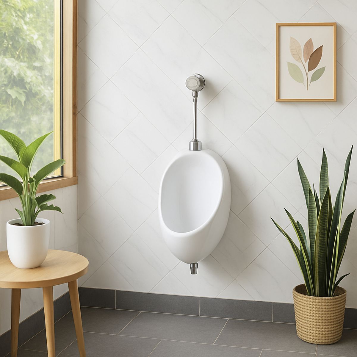 STRETTO - Llave para urinario con temporizador cromado