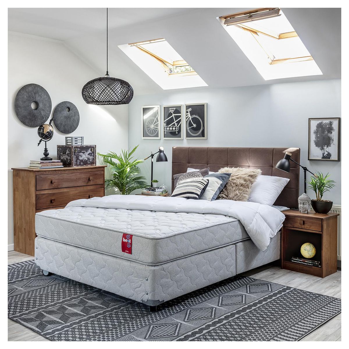 HOMY - Lámpara Colgante Cuerda Palawan Mimbre Café