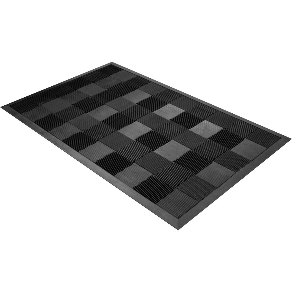 CDC IMPORT - Limpiapiés Goma 80x130 cm Goma Negro