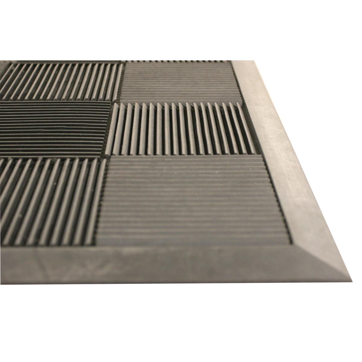 CDC IMPORT - Limpiapiés Goma 80x130 cm Goma Negro