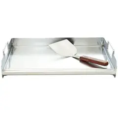 MR BEEF - Plancha de acero inoxidable 35x28 cm con espatula