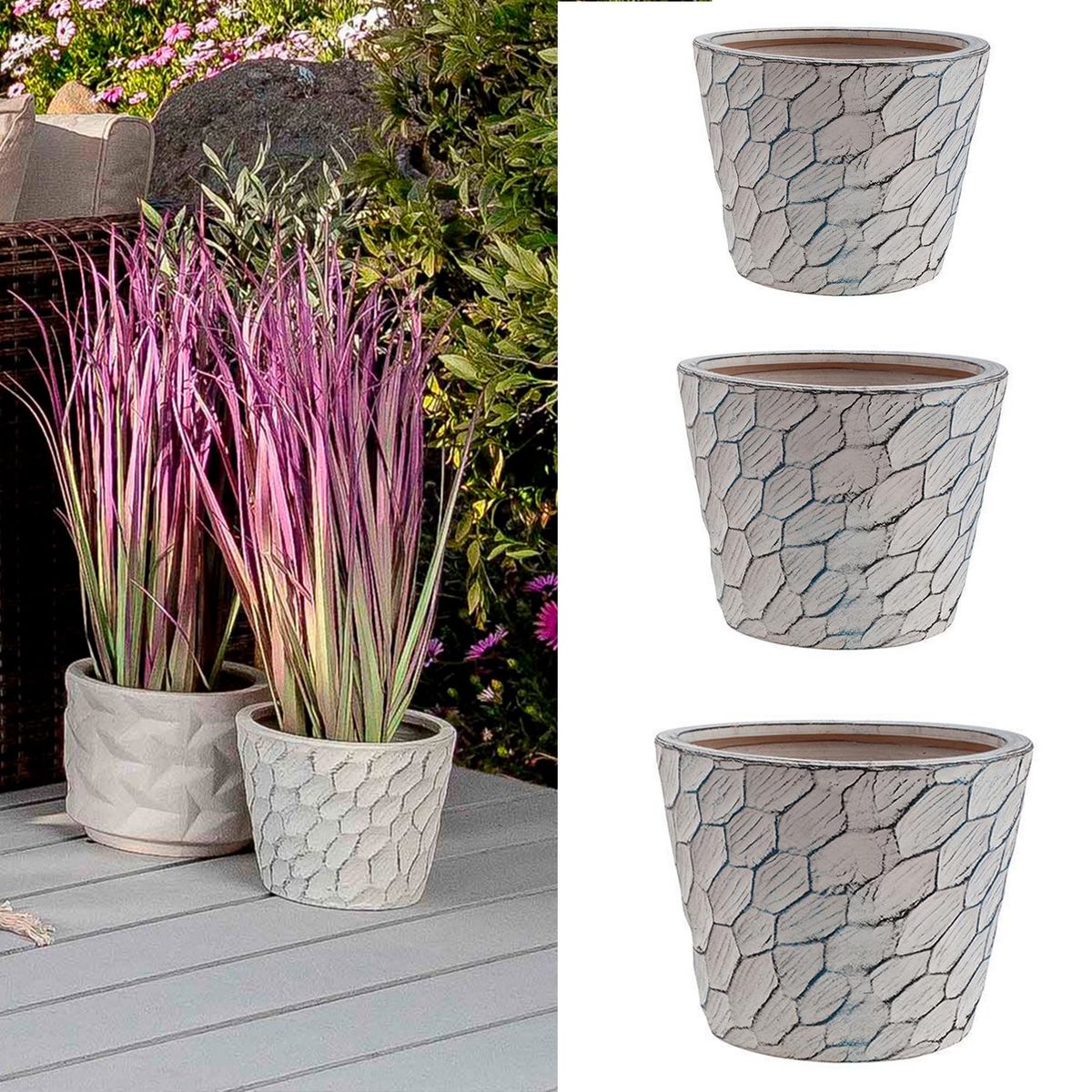 JUST HOME COLLECTION - Set 3 Maceteros Uthai